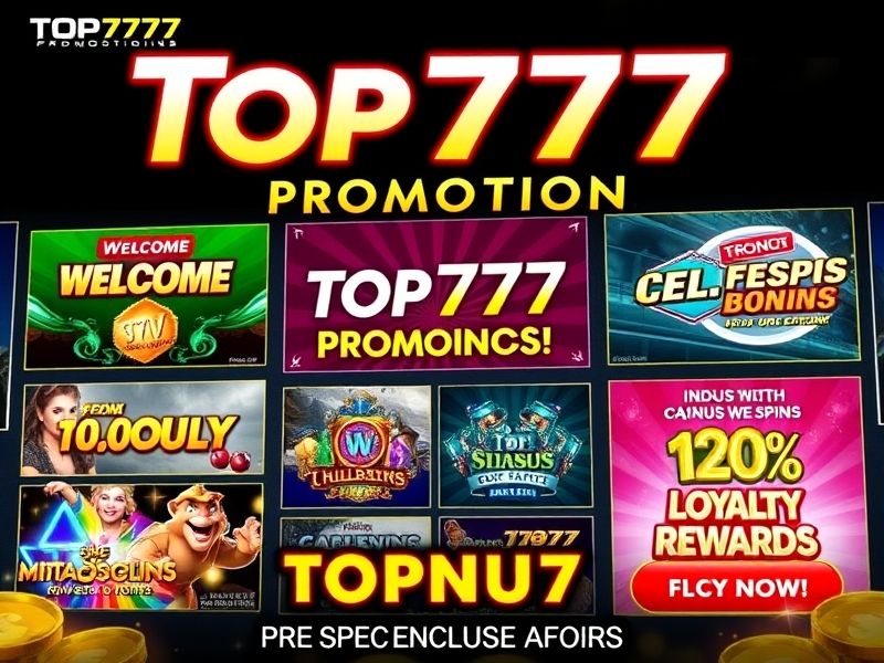 top777.com is your premier destination for trusted online gambling experiences. Explore high-quality casino games, sports betting, and exclusive promotions across a user-friendly platform designed for both beginners and seasoned gamblers.